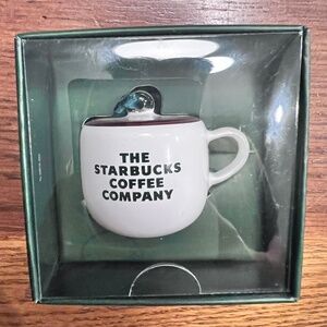 Limited Edition Starbucks Glass Ornament Logo Hot Mug Cup
